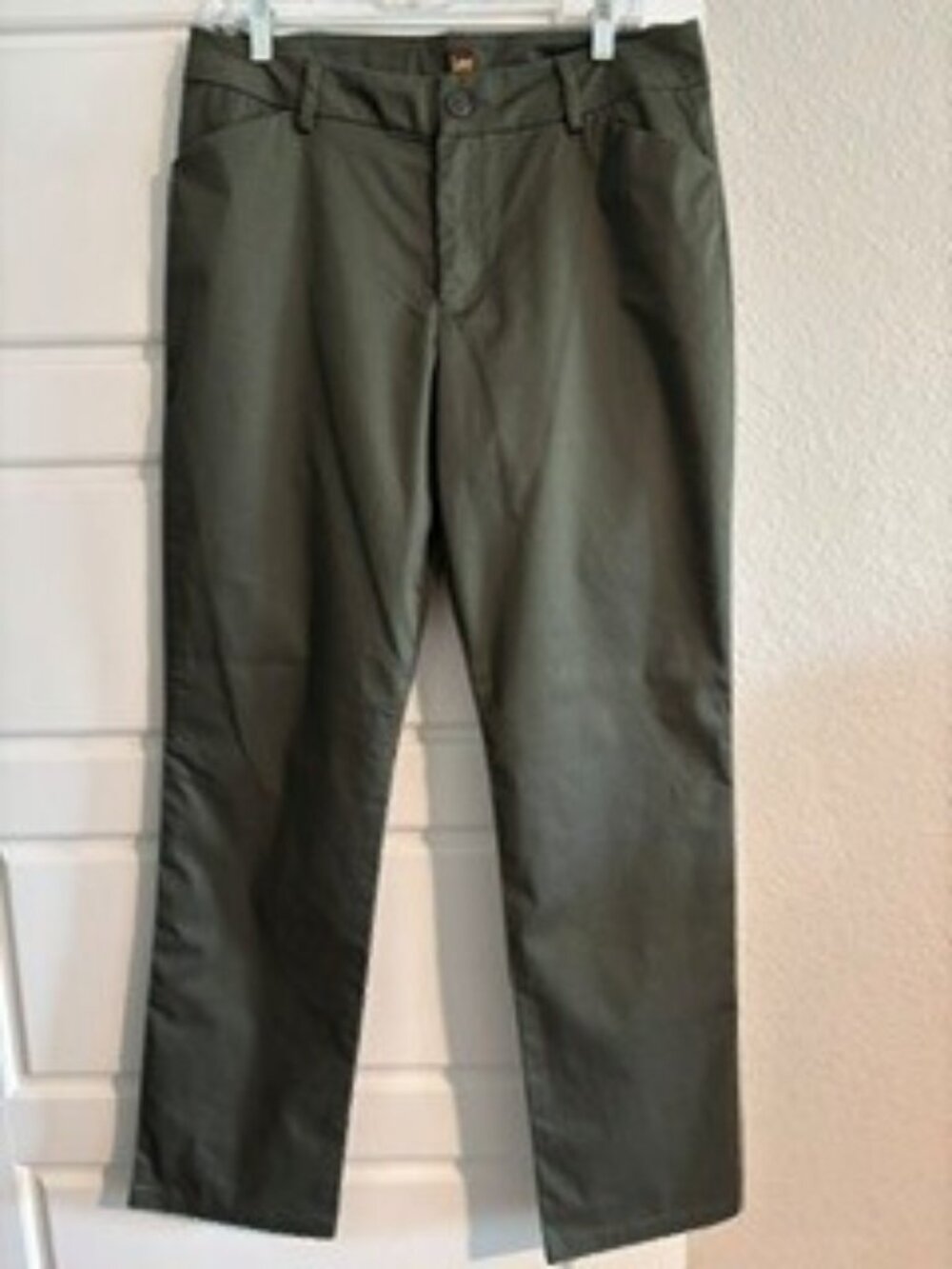 Lee Wrinkle Free Olive Green Pants Size 12 Long